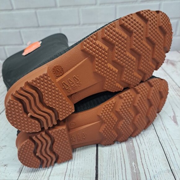 Wonder Nation Youth Boys Black TPE Rubber Lined Slip-on Chore Rain Boots: 4 - Picture 4 of 6